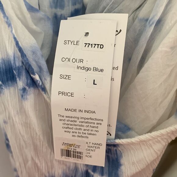 Fashion fuse nwt blue tie dye dress size large - Picture 5 of 7